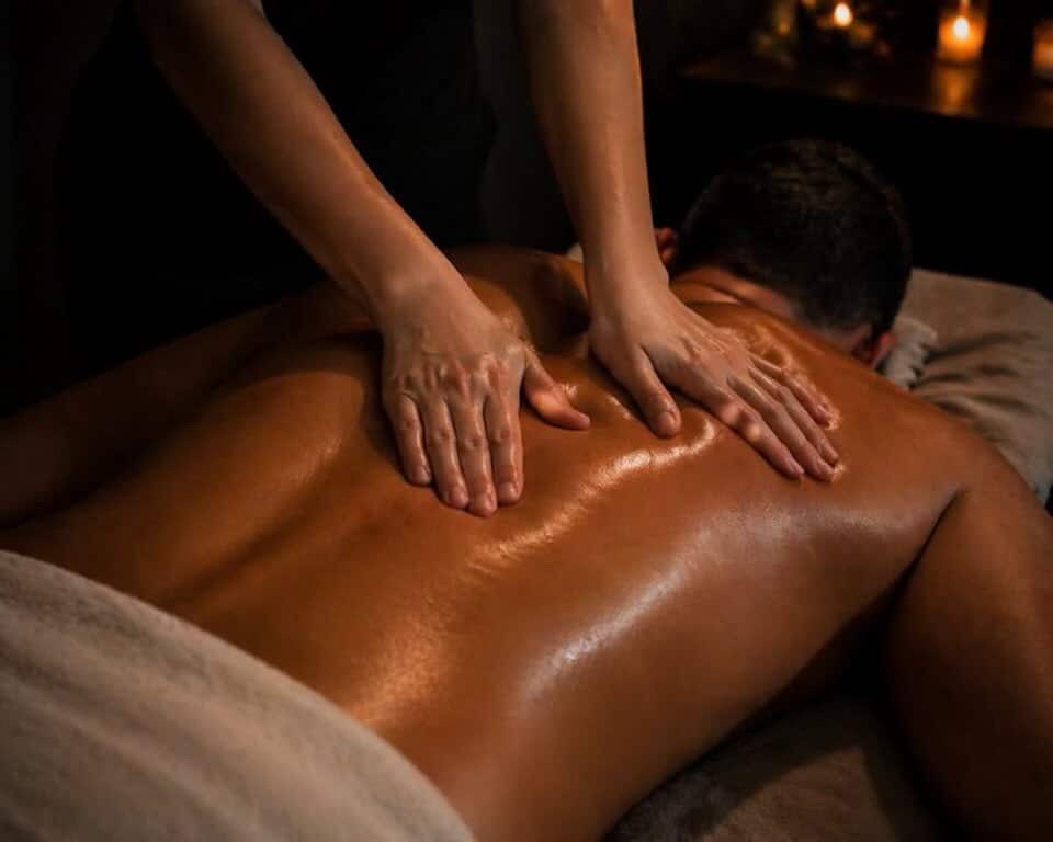 Masáž zad a šíje Willa Georgo